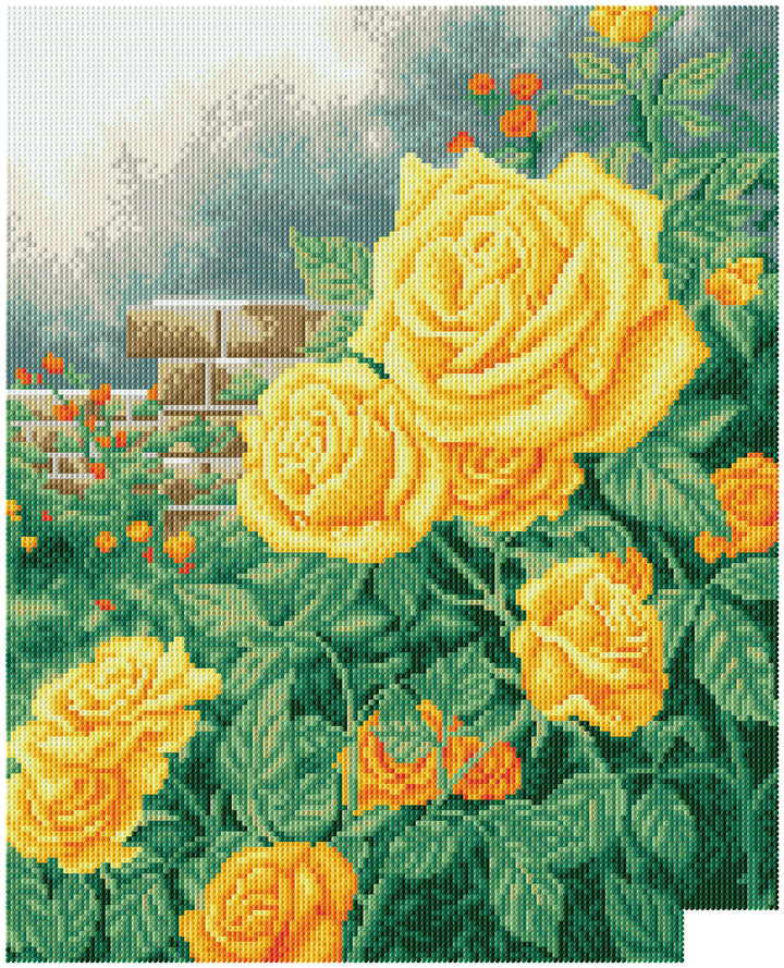 Diamond Dotz A Perfect Yellow Rose - 16.5" x 20.5"