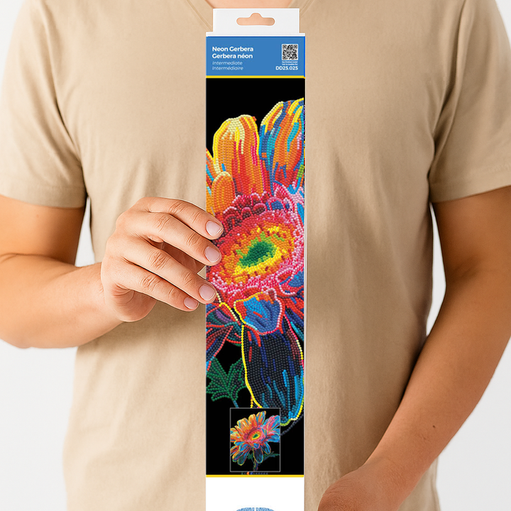 Diamond Dotz Neon Flock Gerbera - 14.0" x 18.0"