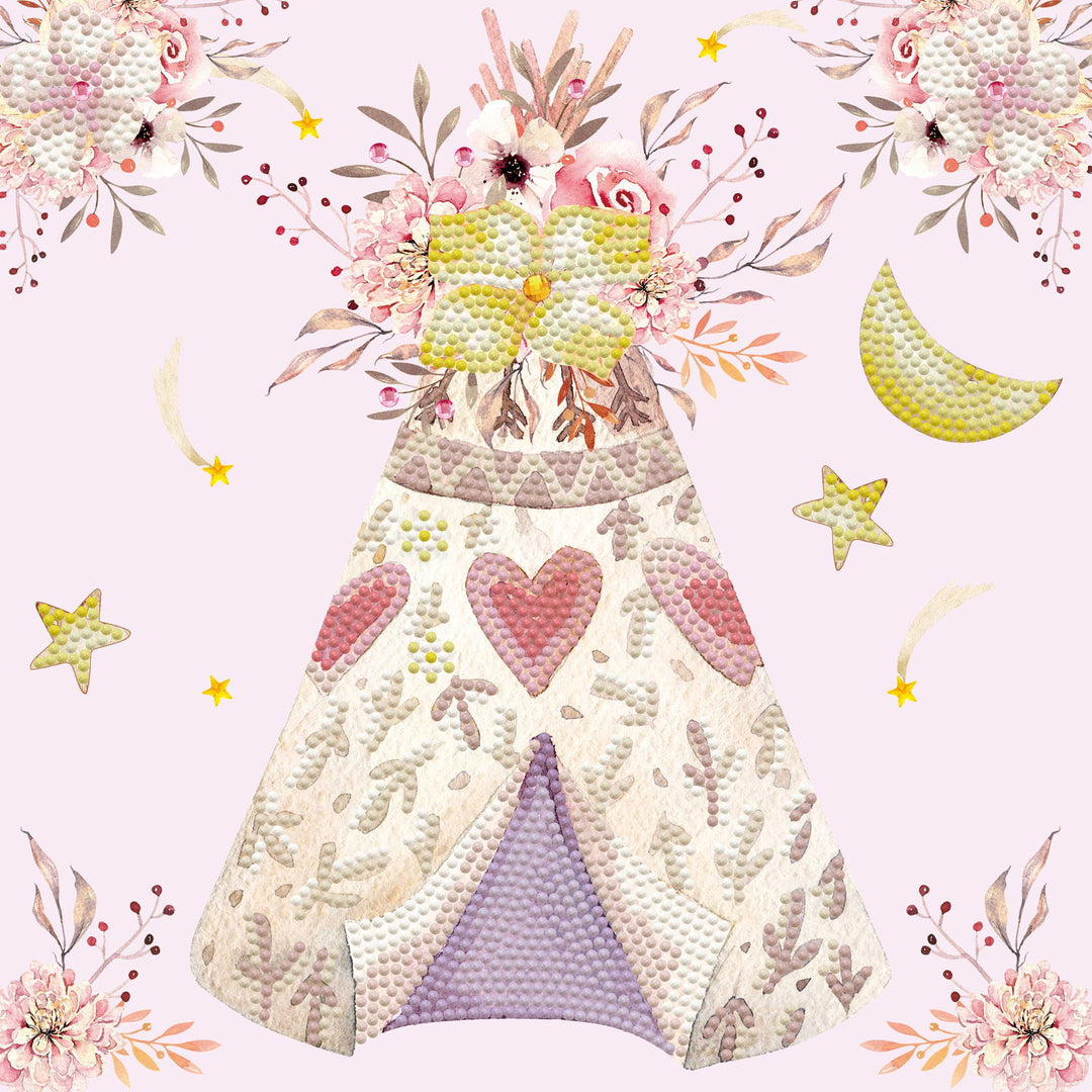 Diamond Dotz Dreamy Tee Pee - 9.8 x 9.1 in