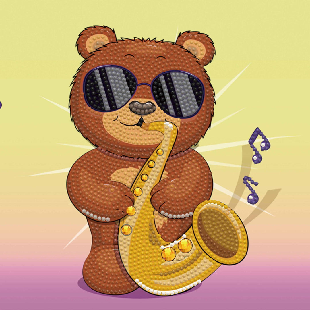 Diamond Dotz Sax Bear - 11 x 11 in