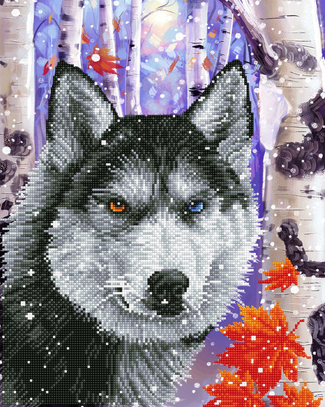 Diamond Dotz Forest Wolf - 15.8" x 19.7"
