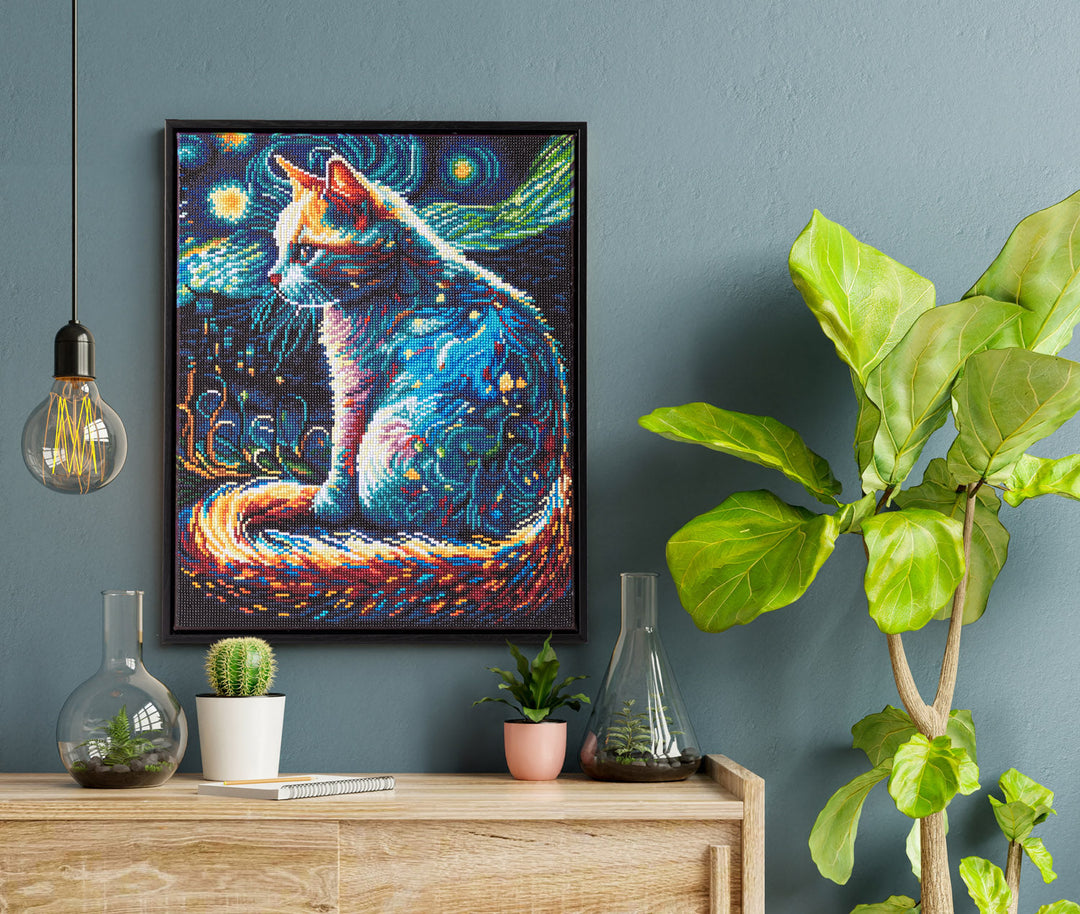 Diamond Dotz Starry Night Cat - 15.9" x 19.9"