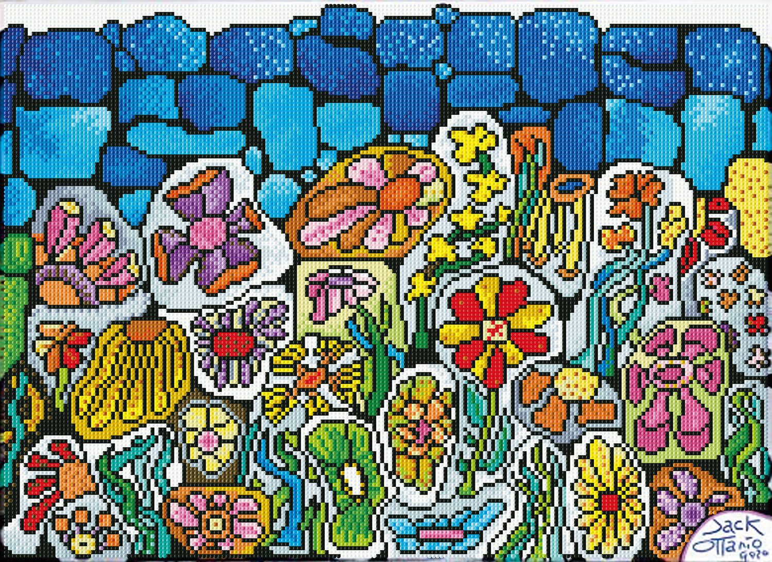Stone Garden | Diamond Painting Kits Floral Flowers | Diamond Dotz