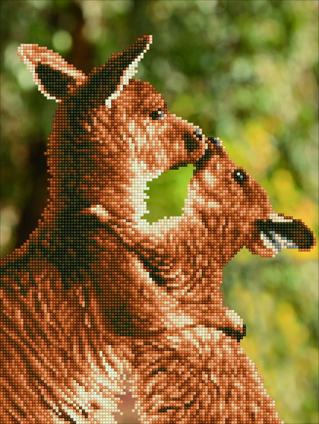 Diamond Dotz Kissing Kangas - 12.2 x 16.1 in