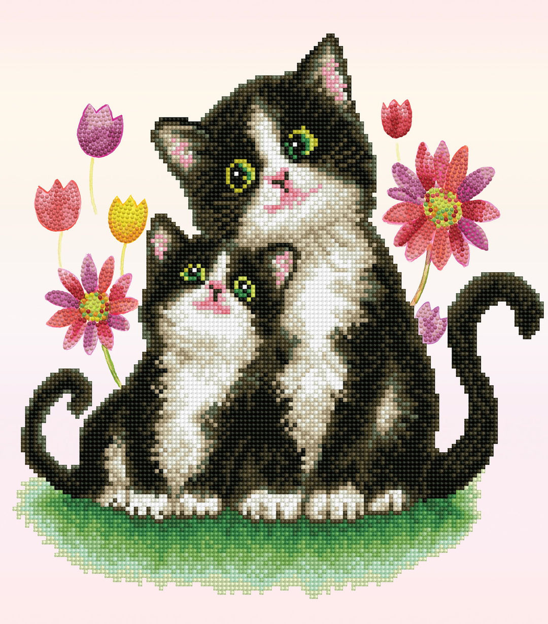 Diamond Dotz Kitty Song - 14.6" x 16.5"