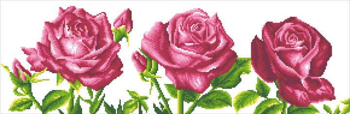 Diamond Dotz Les Roses Du Jardin - 32.3" x 10.6"