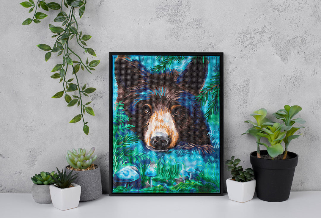 Diamond Dotz Moonlight Magic Black Bear - 13.8" x 17.7"