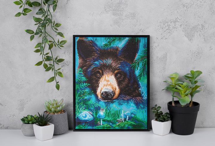 Diamond Dotz Moonlight Magic Black Bear - 13.8" x 17.7"