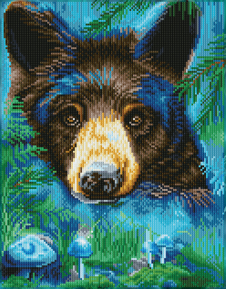 Diamond Dotz Moonlight Magic Black Bear - 13.8" x 17.7"