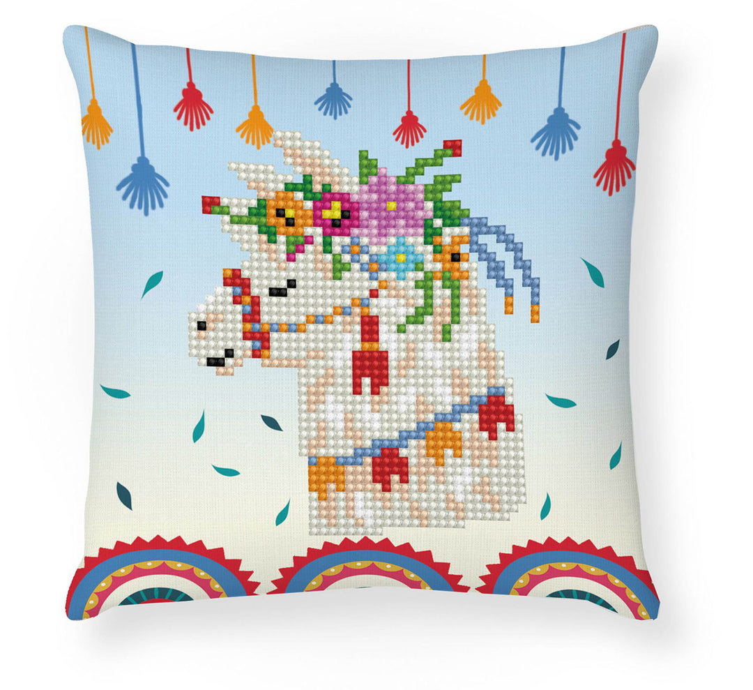 Diamond Dotz Llama Party Mini Pillow - 7.1 x 7.1 in