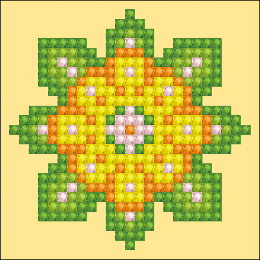 Diamond Dotz Flower Mandala 1 - 3 x 3 in