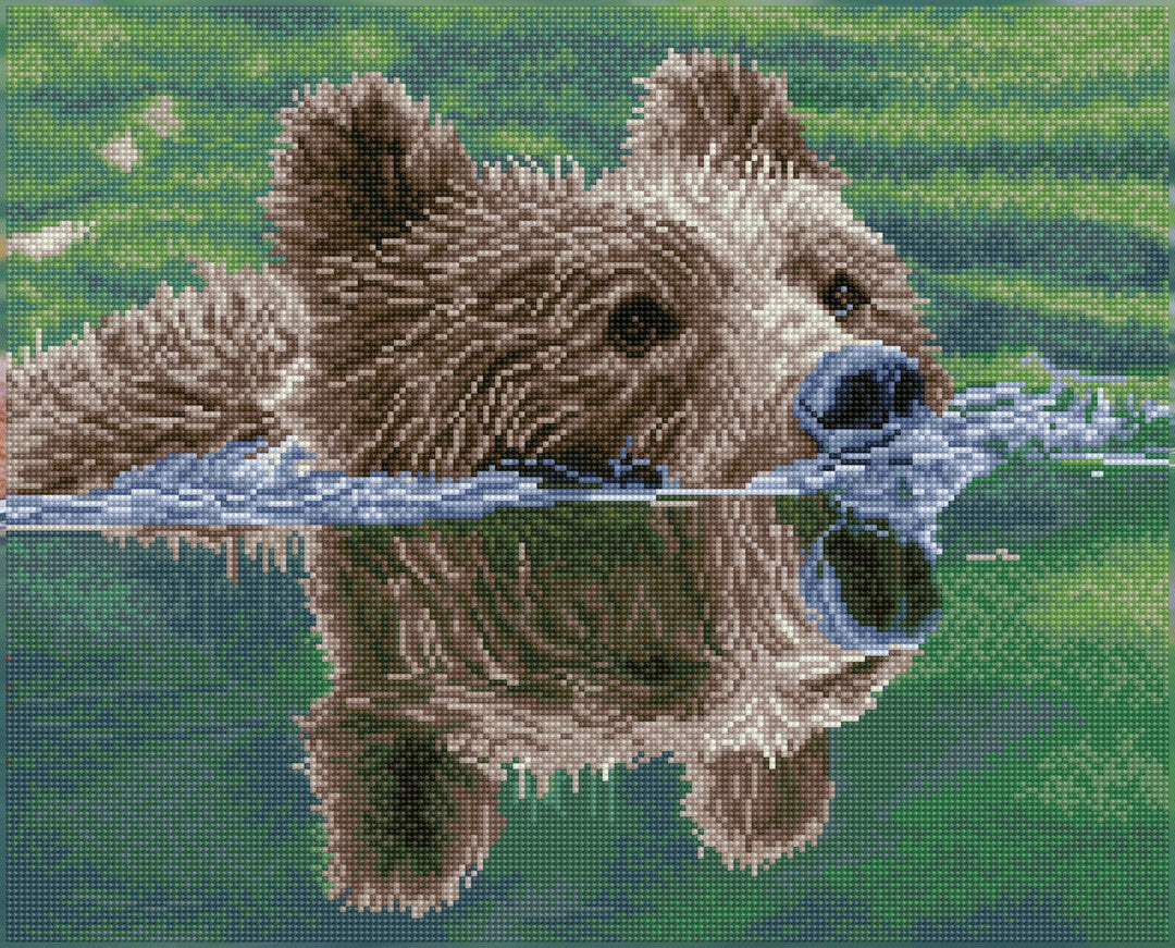 Diamond Dotz Grizzly Swim - 20.5" x 16.5"