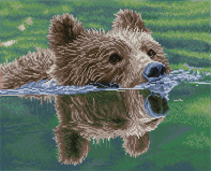 Diamond Dotz Grizzly Swim - 20.5" x 16.5"