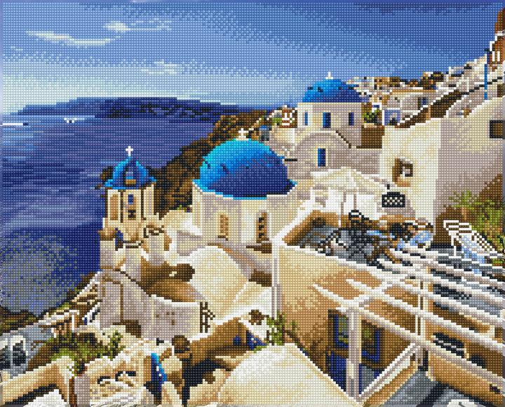 Diamond Dotz Santorini Blue - 20.5" x 16.5"