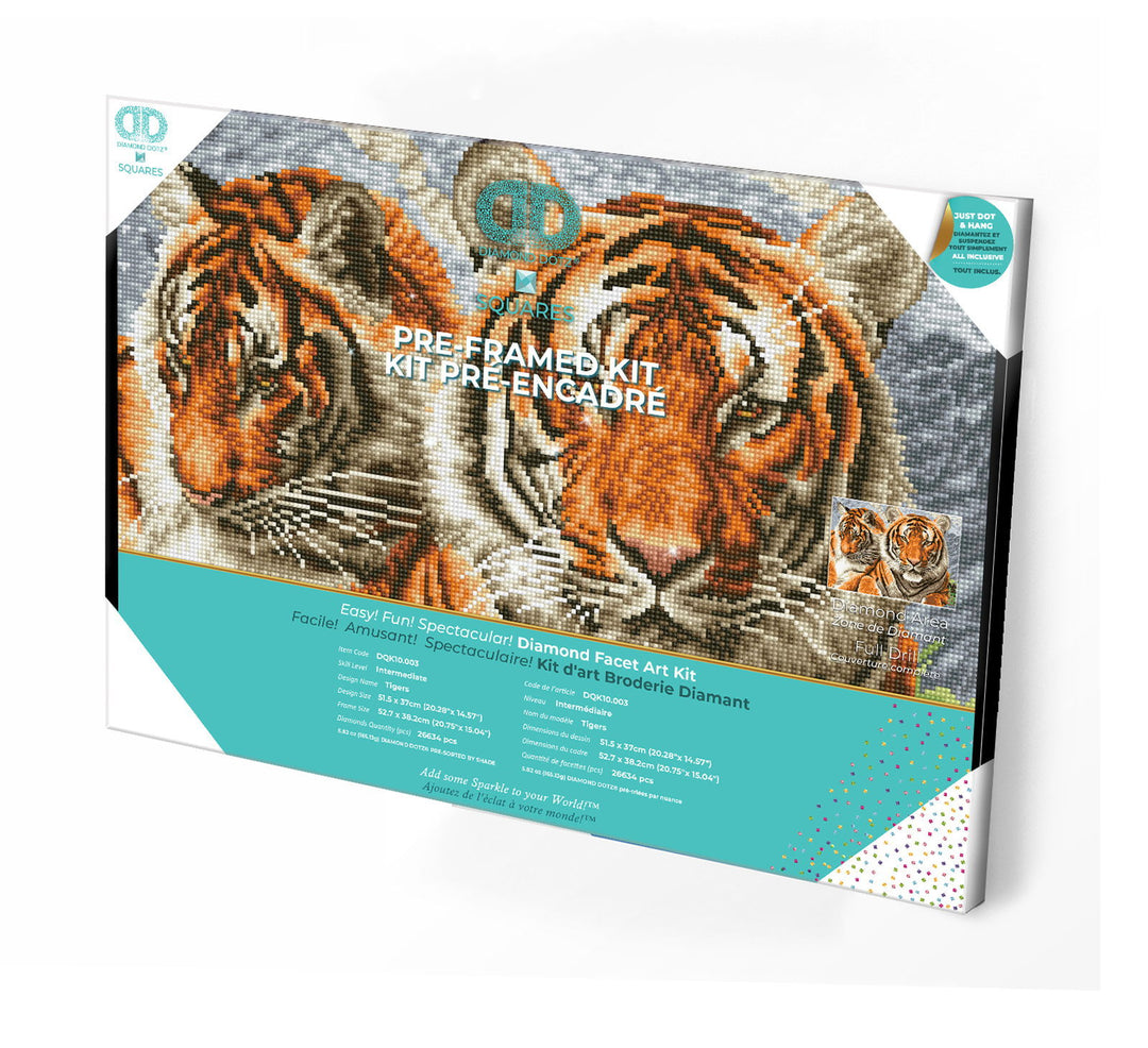 Diamond Dotz Tigers - Pre-framed - 19.7 x 15.7 in