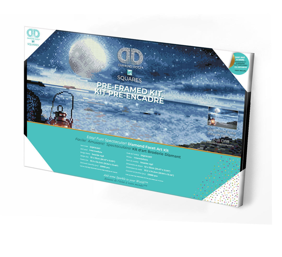 Diamond Dotz Seaside Vigil - Pre-Framed - 20.47 x 12.99 in