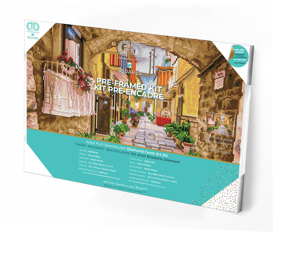 Diamond Dotz Rustic Street - Pre-Framed - 14.17 x 20.47 in