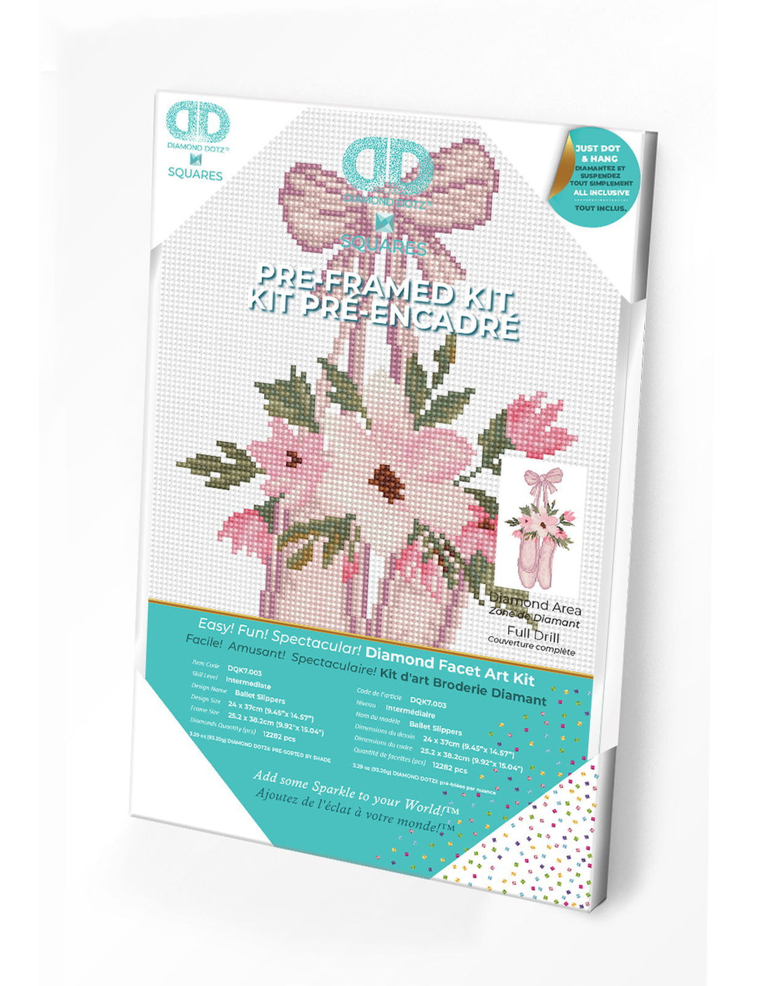 Diamond Dotz Ballet Slippers Pre-Framed Kit - 14.6" x 9.5"