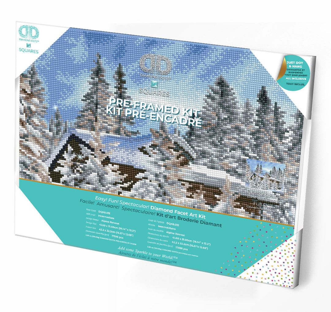 Diamond Dotz Alpine Retreat - Pre-Framed Kit - 12.2 x 16.14 in