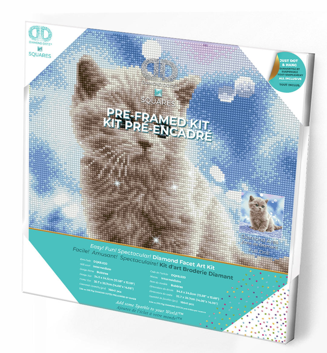 Diamond Dotz Bubbles - Pre-Framed Kit - 13.58 x 13.58 in