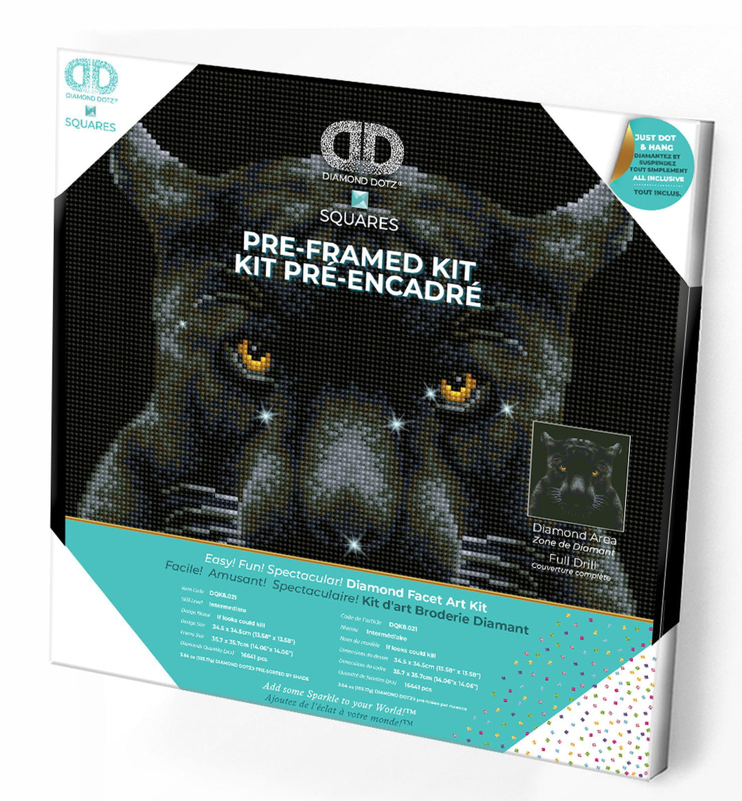 Diamond Dotz If Looks Could Kill with Frame - 13.58 x 13.58 in
