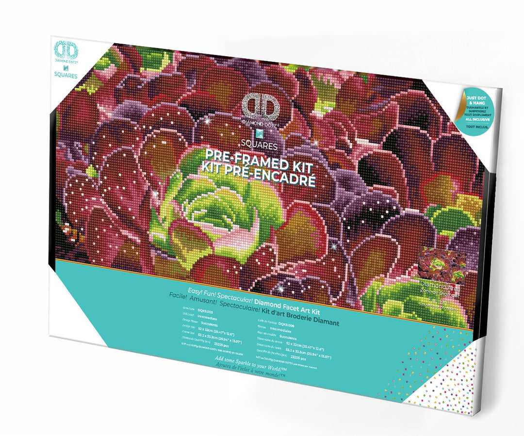 Diamond Dotz Succulents - Pre-Framed Kit - 15.7 x 19.7 in
