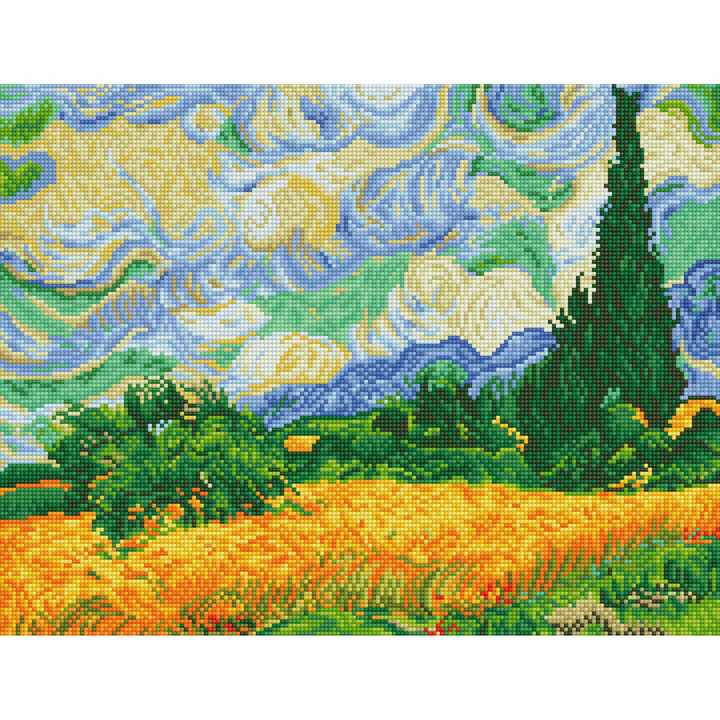 Diamond Dotz Wheat Fields (Van Gogh) - 20.1" x 15.4"