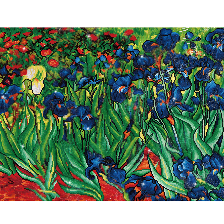 Diamond Dotz Irises (Van Gogh) - 28.0" x 22.0"