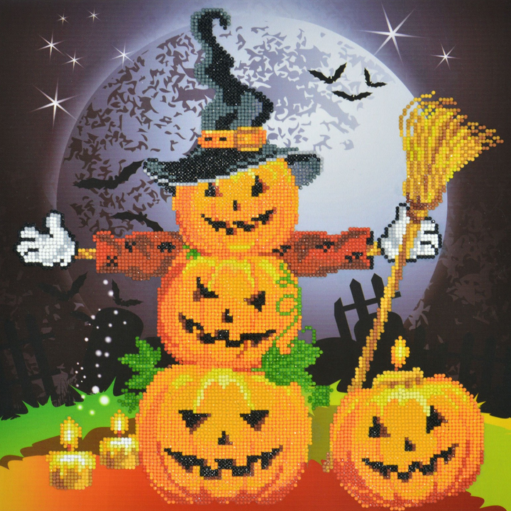 Diamond Dotz Halloween Scarecrow - 16.5" x 16.5"