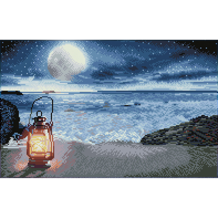 Diamond Dotz Seaside Vigil - 20.5" x 13.0"