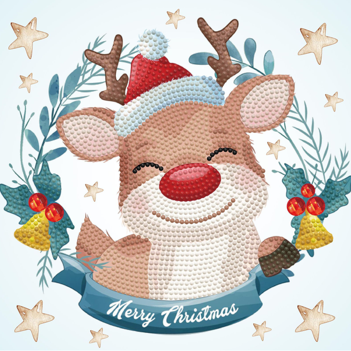 Diamond Dotz Decorative Box Christmas Trio Reindeer - 8.7" x 8.7"