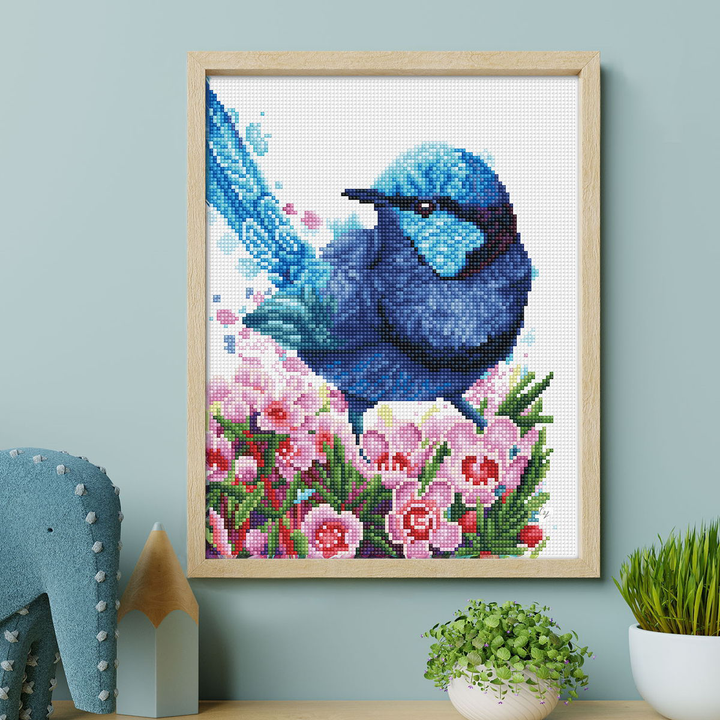 Diamond Dotz Splendid Fairy Wren - 10.6" x 13.8"