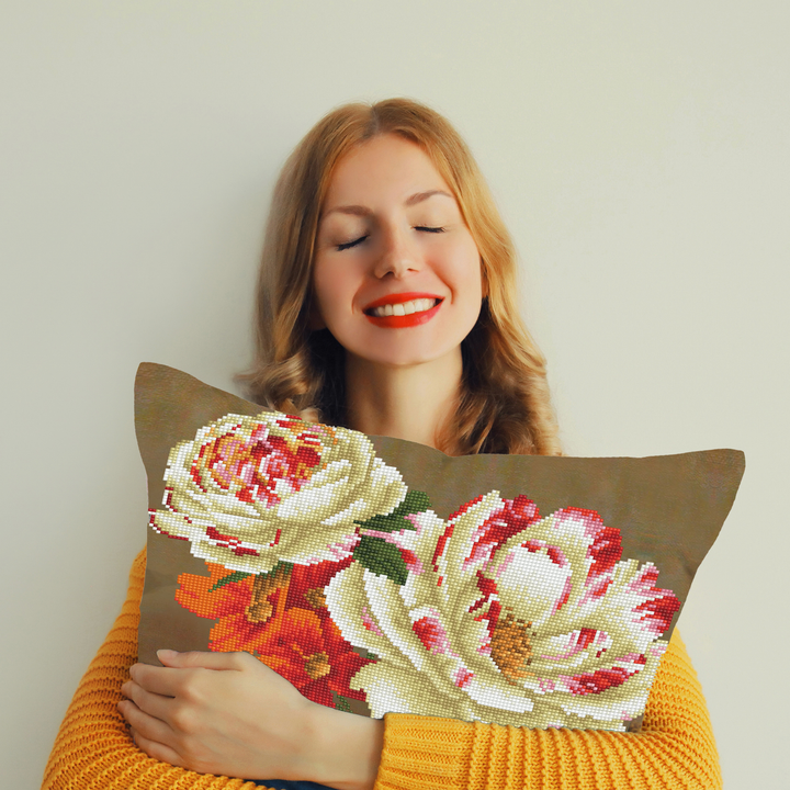 Diamond Dotz Camellia & Lilly Bouquet - 17.7" x 17.7"