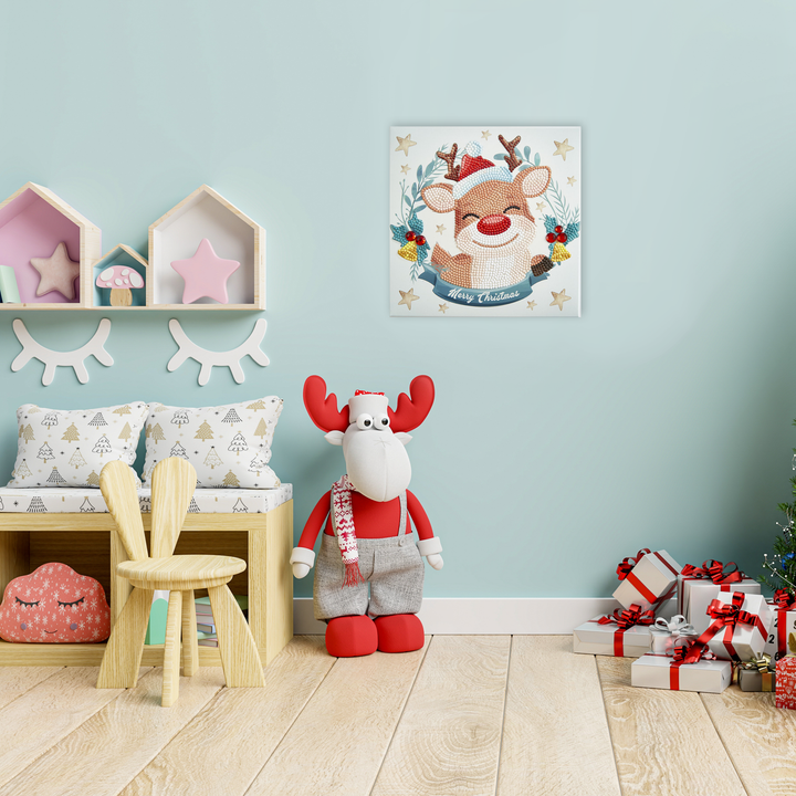 Diamond Dotz Decorative Box Christmas Trio Reindeer - 8.7" x 8.7"