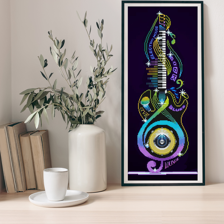 Diamond Dotz Guitar Icon - 12.2" x 30.3"