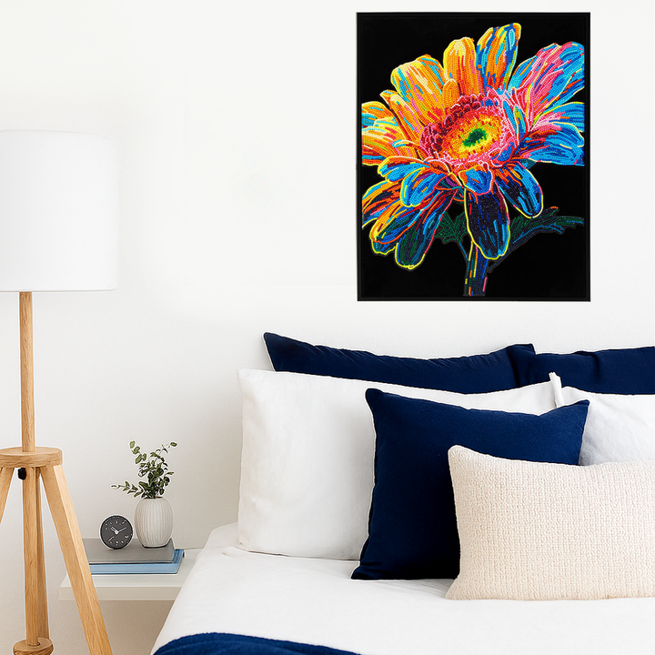Diamond Dotz Neon Flock Gerbera - 14.0" x 18.0"