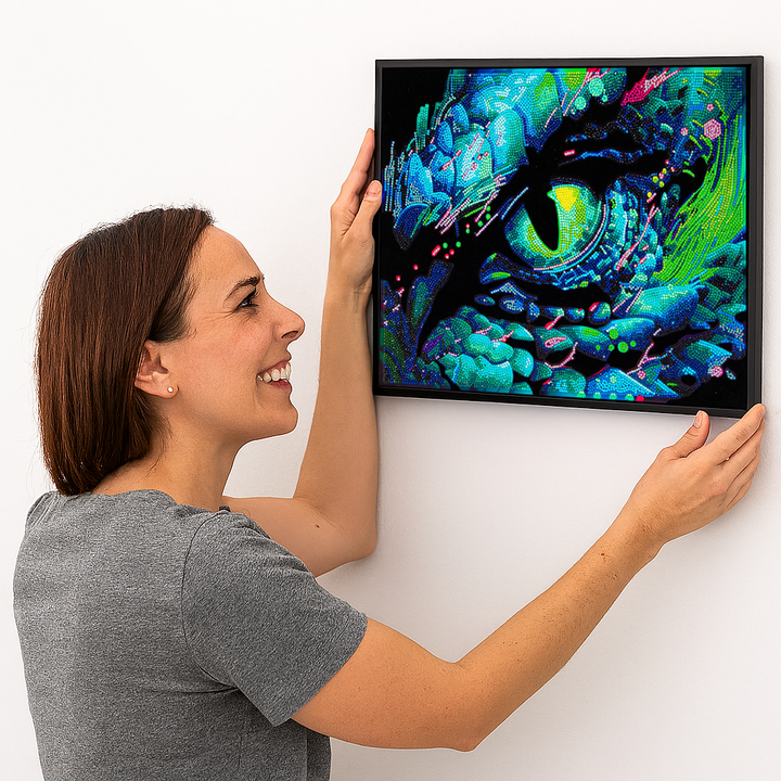 Diamond Dotz Neon Flock Dragon Eye - 18.0" x 14.0"