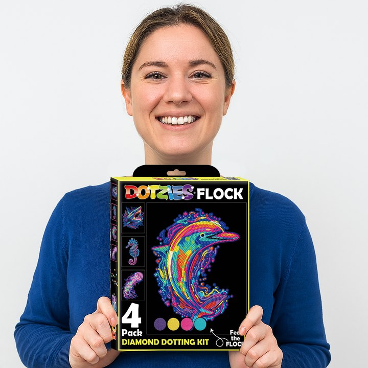 Diamond Dotz Neon Flock Sea Life - 10.0" x 8.0"