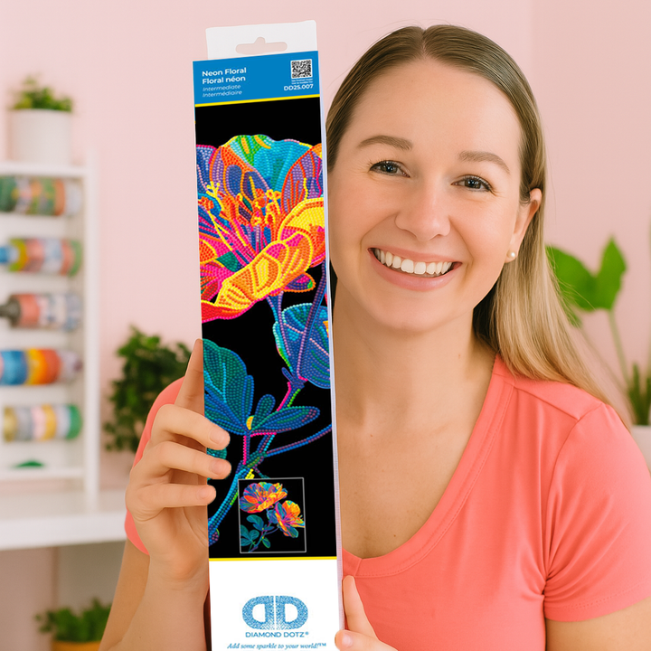 Diamond Dotz Neon Flock Floral - 14.0" x 18.0"