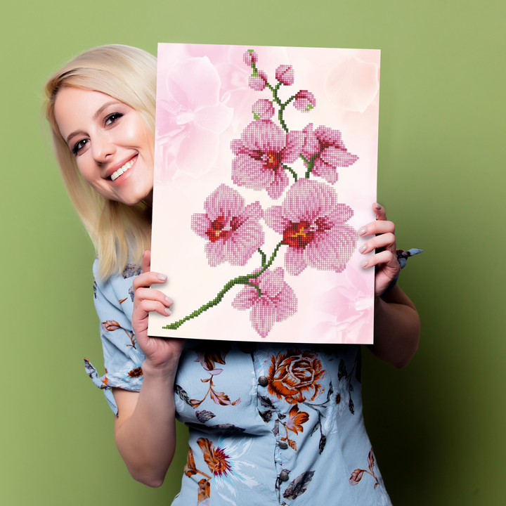 Diamond Dotz Orchid Spray - 16.1" x 12.2"