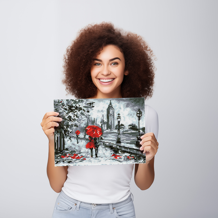 Diamond Dotz Splash of Red - 15.8" x 11.8"