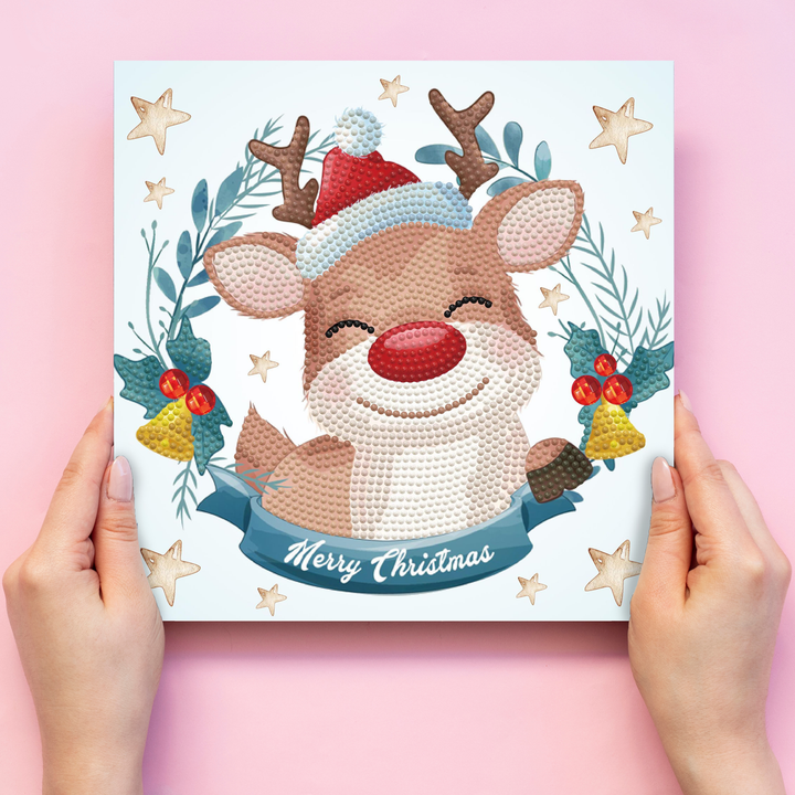 Diamond Dotz Decorative Box Christmas Trio Reindeer - 8.7" x 8.7"