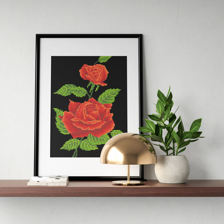 Diamond Dotz Red Rose Corsage - 10.6" x 16.5"