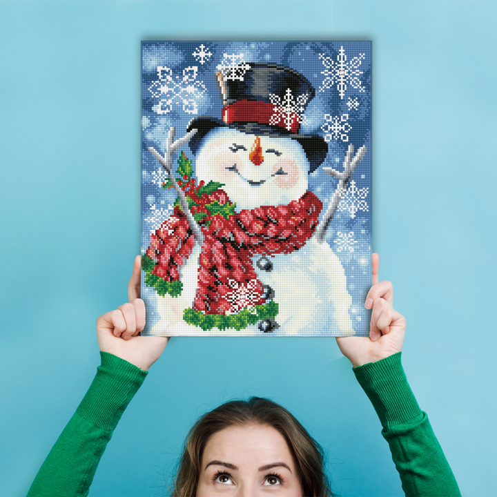 Diamond Dotz Joyful Jolly Snowman - 14.0" x 17.9"