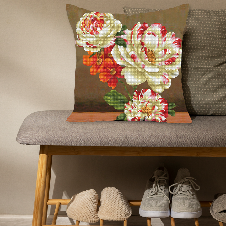 Diamond Dotz Camellia & Lilly Bouquet - 17.7" x 17.7"