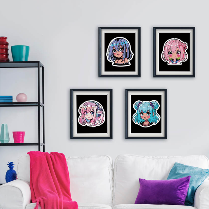 Diamond Dotz Neon Flock Anime Girls - 8.0" x 10.0"