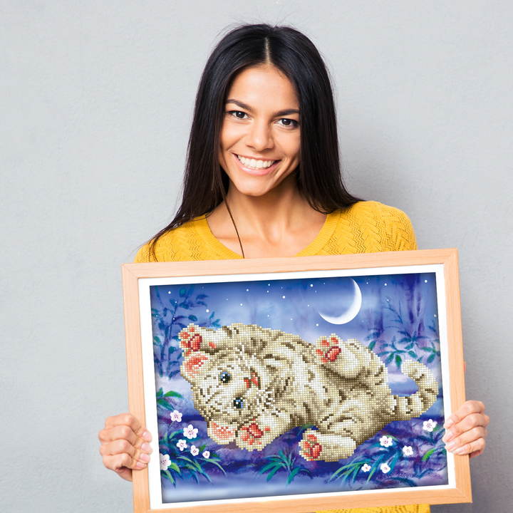 Diamond Dotz Baby Tiger Roly Poly - 14.0" x 11.0"