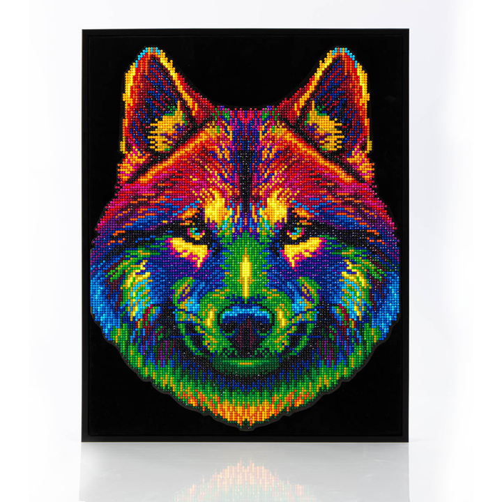Diamond Dotz Neon Flock Wolf - 14.0" x 18.0"