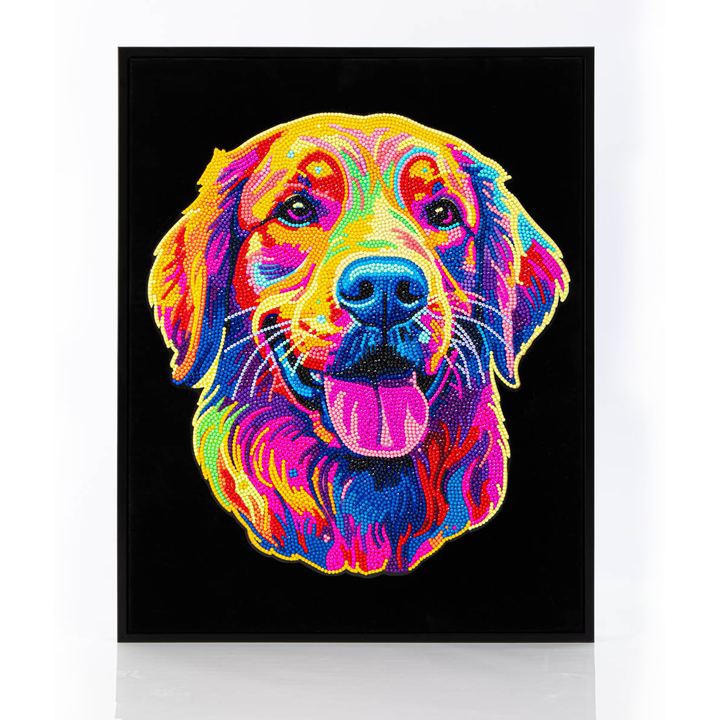 Diamond Dotz Neon Flock Golden Retriever - 14.0" x 18.0"