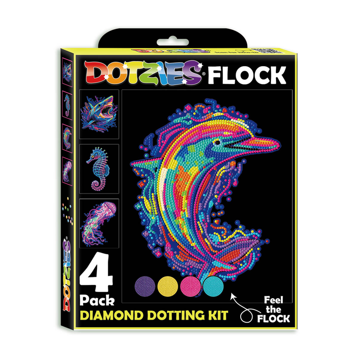 Diamond Dotz Neon Flock Sea Life - 10.0" x 8.0"